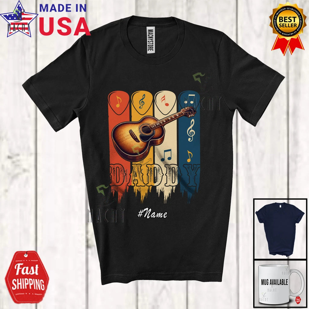Custom Name Daddy Guitar; Amazing Father's Day Guitarist; Family Vintage T-Shirt