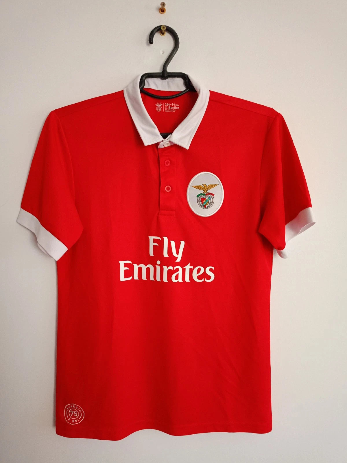 SL Benfica Portugal Football shirt Soccer Jersey Polo Training Top Mens size 164