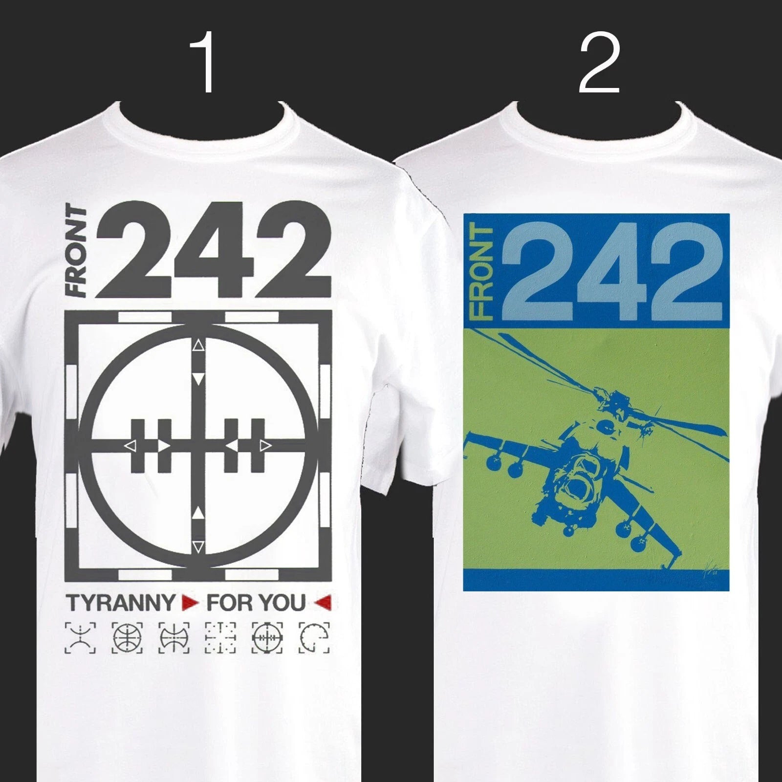Front 242 T-Shirt. Industral Techno, Belgian Band Tshirt, Tyranny For You