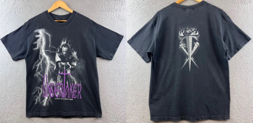 Vintage 90s WWE The Undertaker Lord Of Darkness Wrestling T-Shirt Mens S-5XL