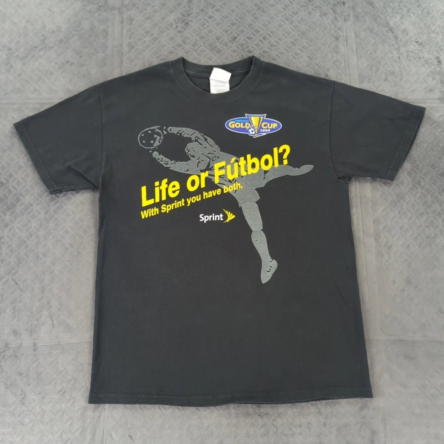 Concacaf Gold Cup T Shirt Y2K Life or Futbol Sprint Mobile Black Men Medium