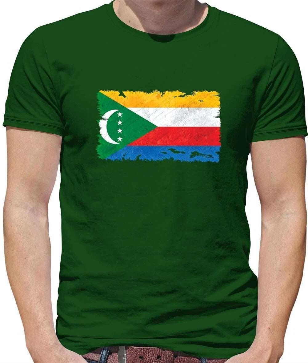 Comoros Grunge Style Flag - Mens T-Shirt - Moroni Africa Country Flags