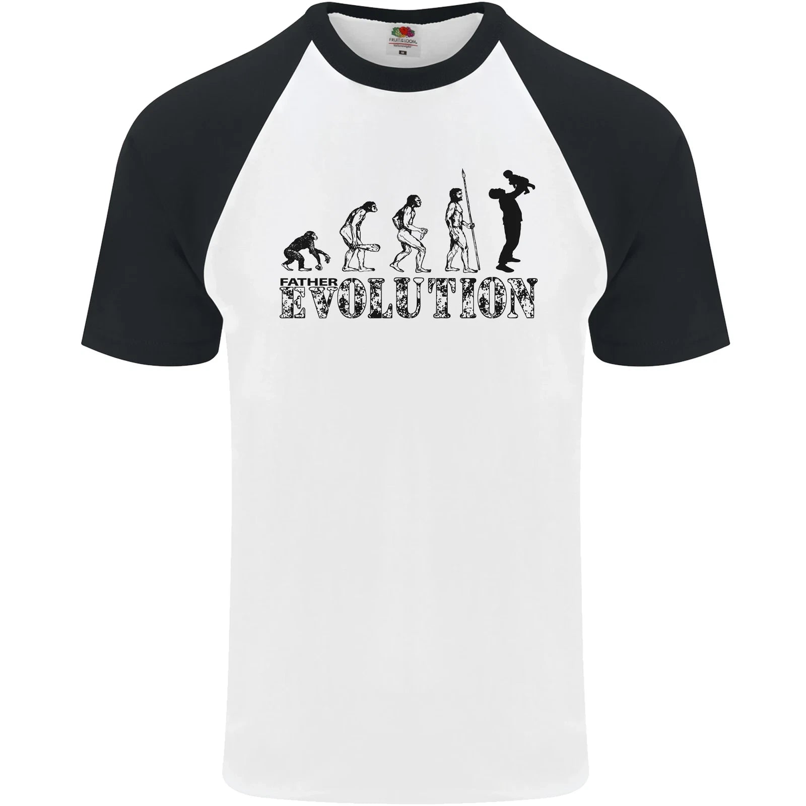 Father And Son Evolution Fathers Day Dad Mens S/S Baseball T-Shirt
