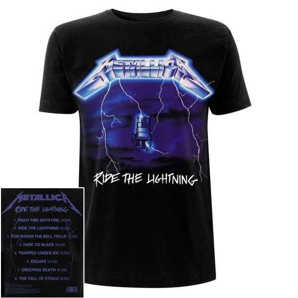 Metallica Ride The Lightning Tracks Shirt S-XXL Official T-Shirt Metal Tshirt