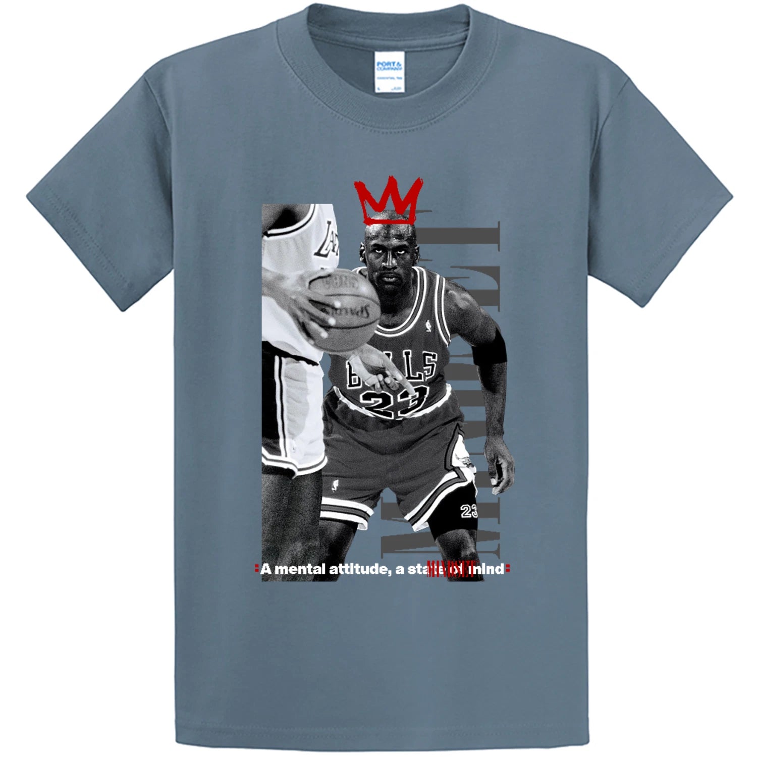 NEW STREETWEAR ON DEMAND 23 MJ MINDSET VOL 2 STEEL BLUE TEE SHIRT S-4XL MADE USA