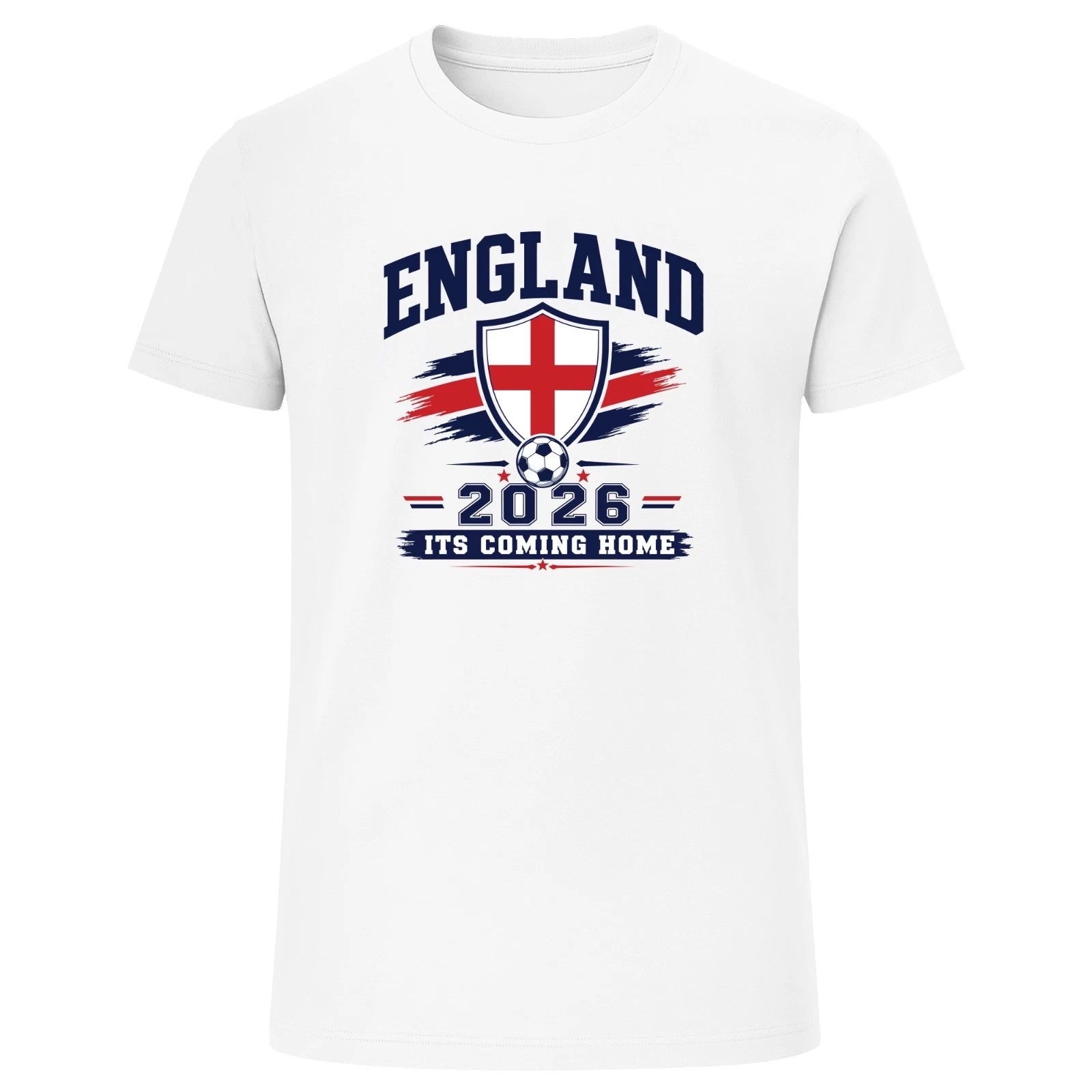 England 2026 Football T-Shirt Its Coming Home 100% Cotton Soccer Tee UK