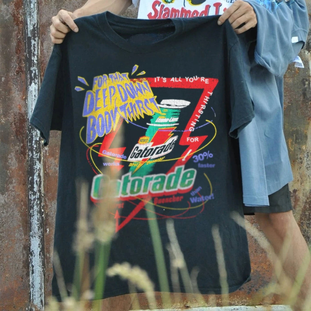 90s Thirst Quencher Gatorade Classic T-Shirt Black M