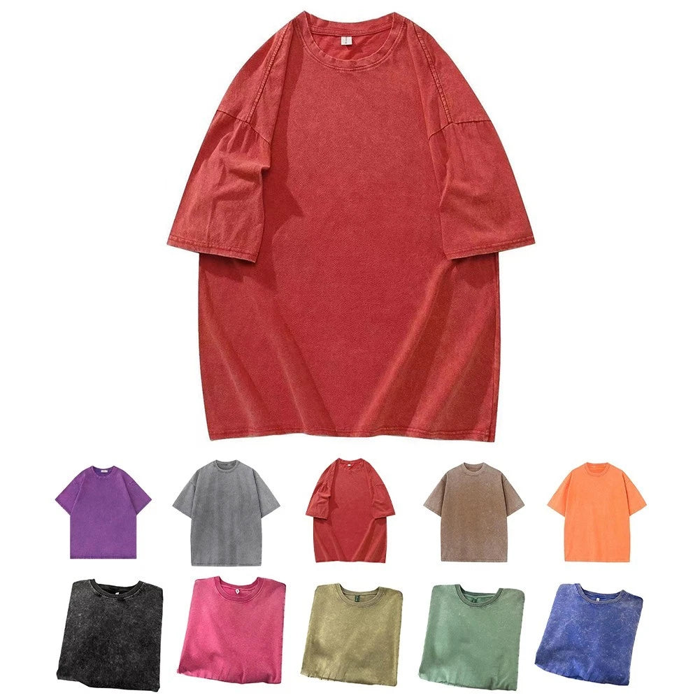 Trendy Mens Short Sleeve T Shirt in Distressed Style with Comfortable Loose Fit
