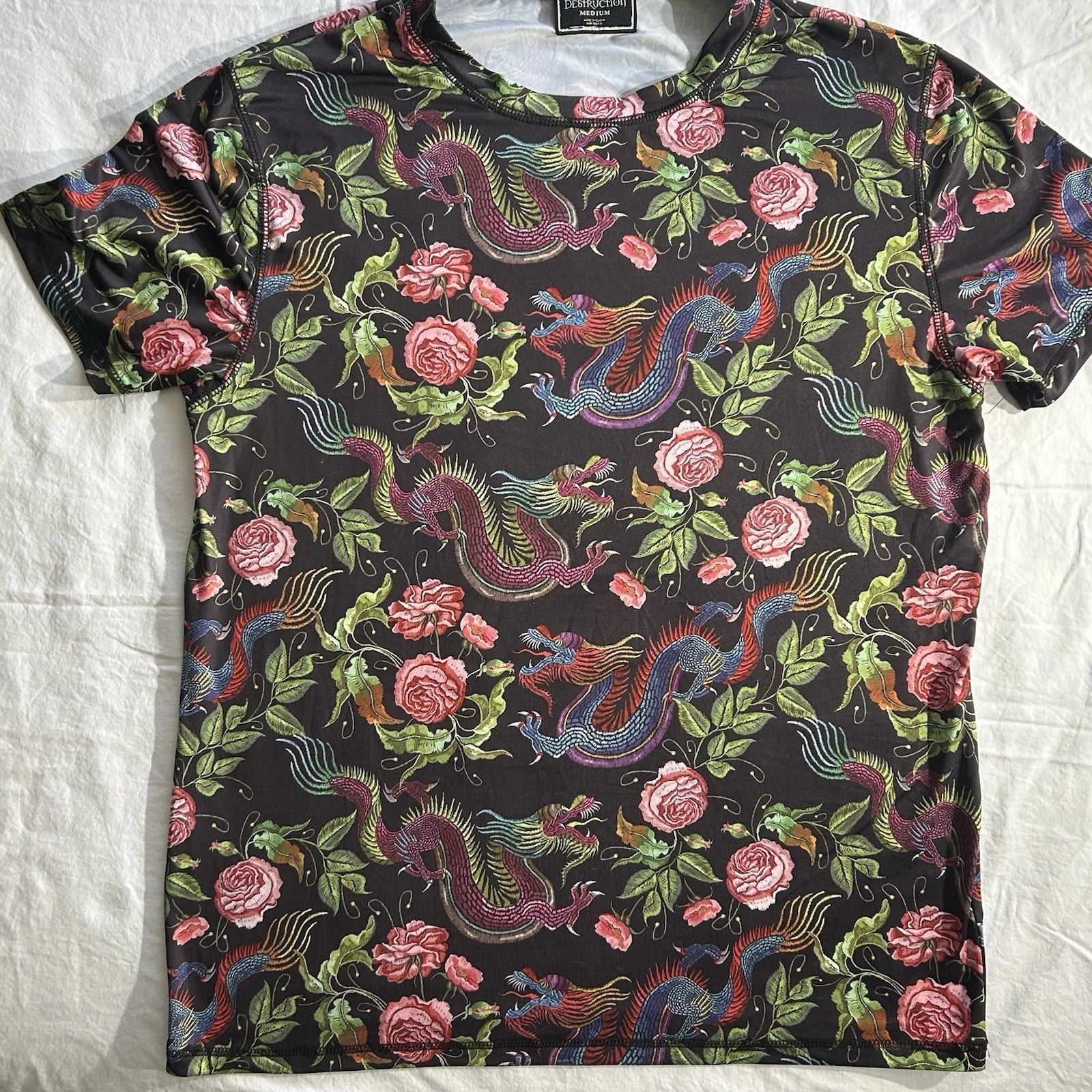 Creative Destruction Mens Size Medium Dragon Motif