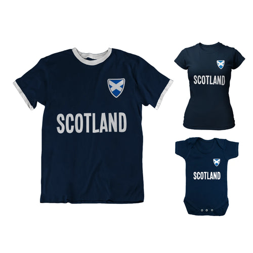 Adult Kids Baby SCOTLAND Country Badge Football T-Shirt World Cup 2026 Kit Gift