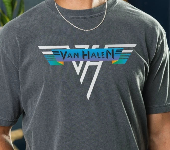 Van Halen 1978 Logo T-Shirt Rock Band Vintage Black Comfort Color 1717 Tee