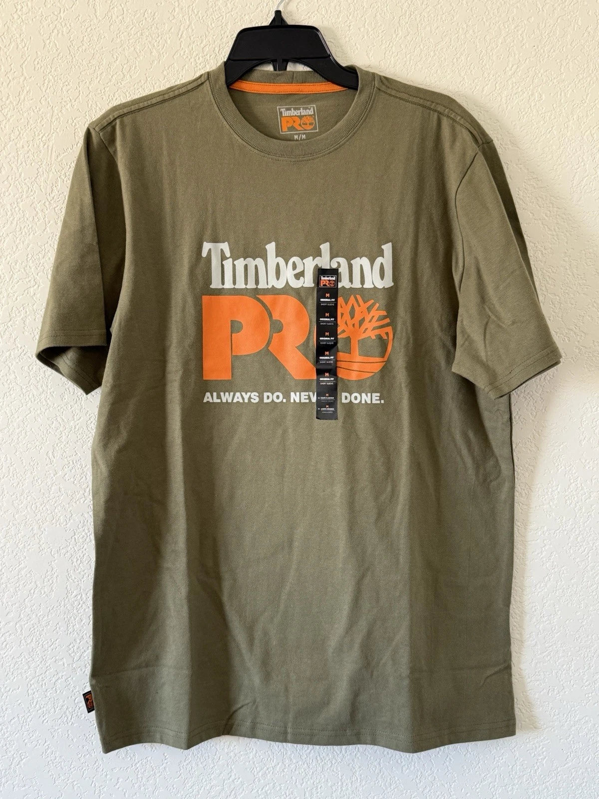 Men's Timberland PRO Core Logo T-Shirt Athletic Fit Green NWT Men's Size Medium