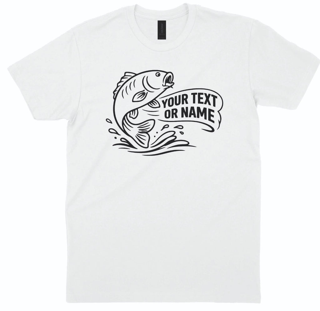Personalised Carp Fishing T Shirt Name Angler Gift Custom Tee