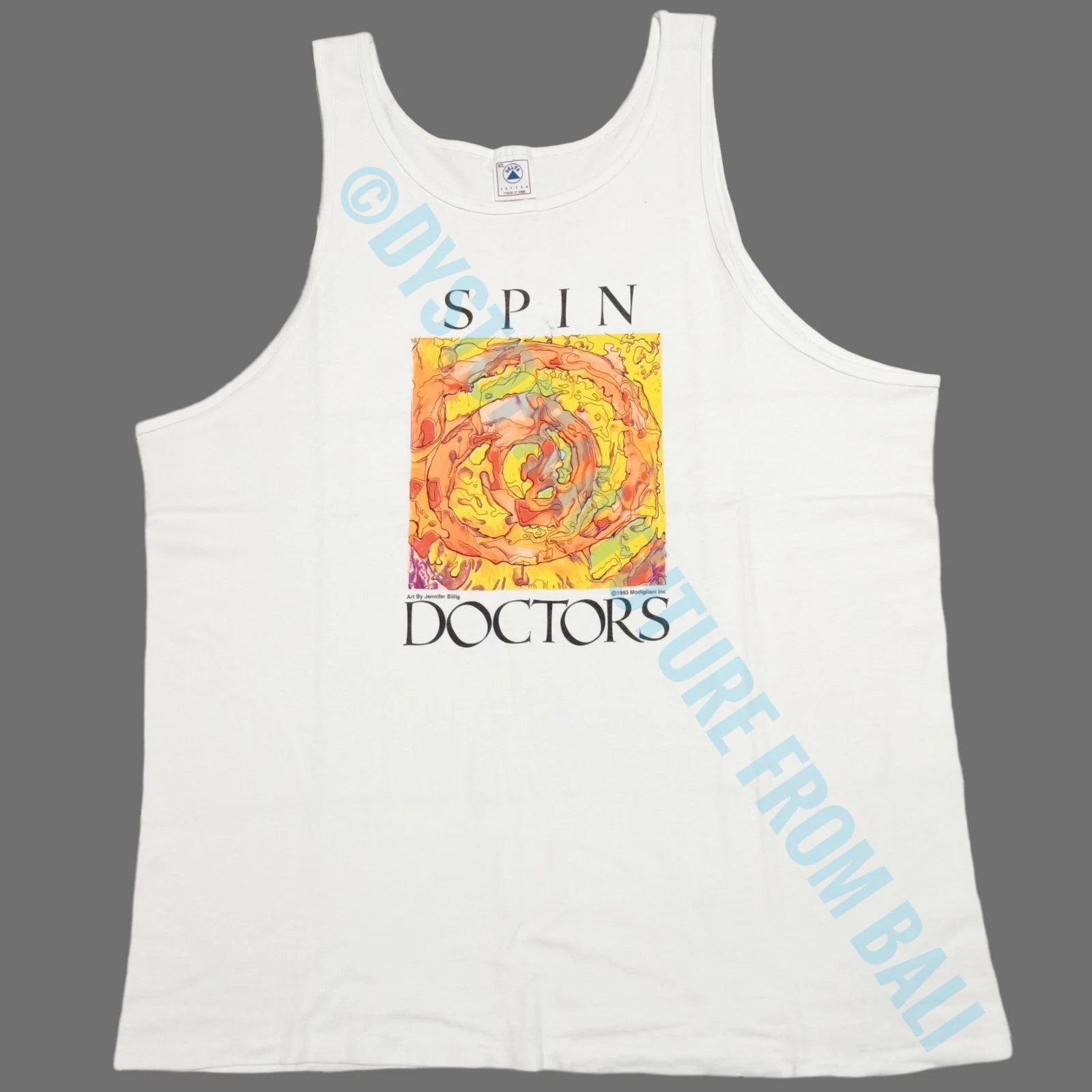 Rare Vintage 1993 Spin Doctors - Art by Jennifer Billig Band Sleeveless Tanktop