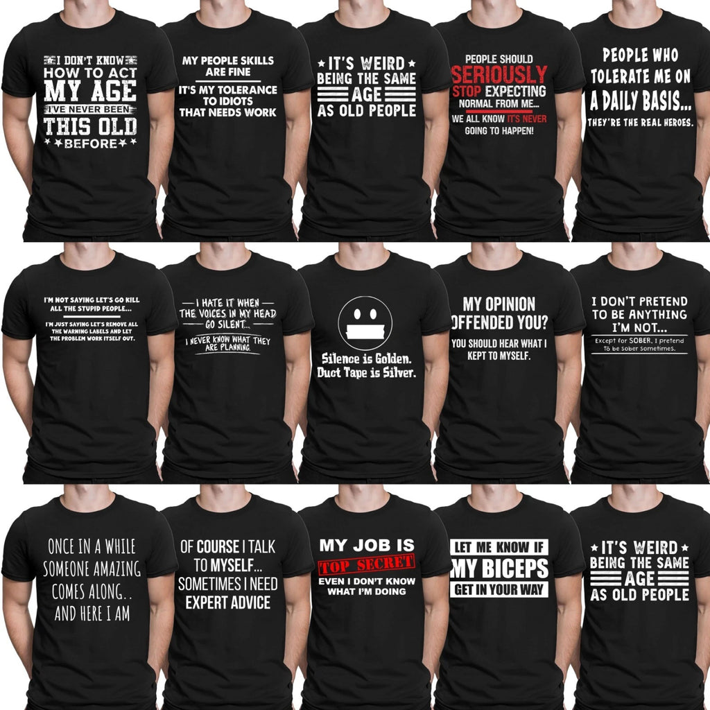 Funny Sarcastic Slogan Humour Sarcasm Joke Meme Novelty Mens T-Shirts Top #DNE