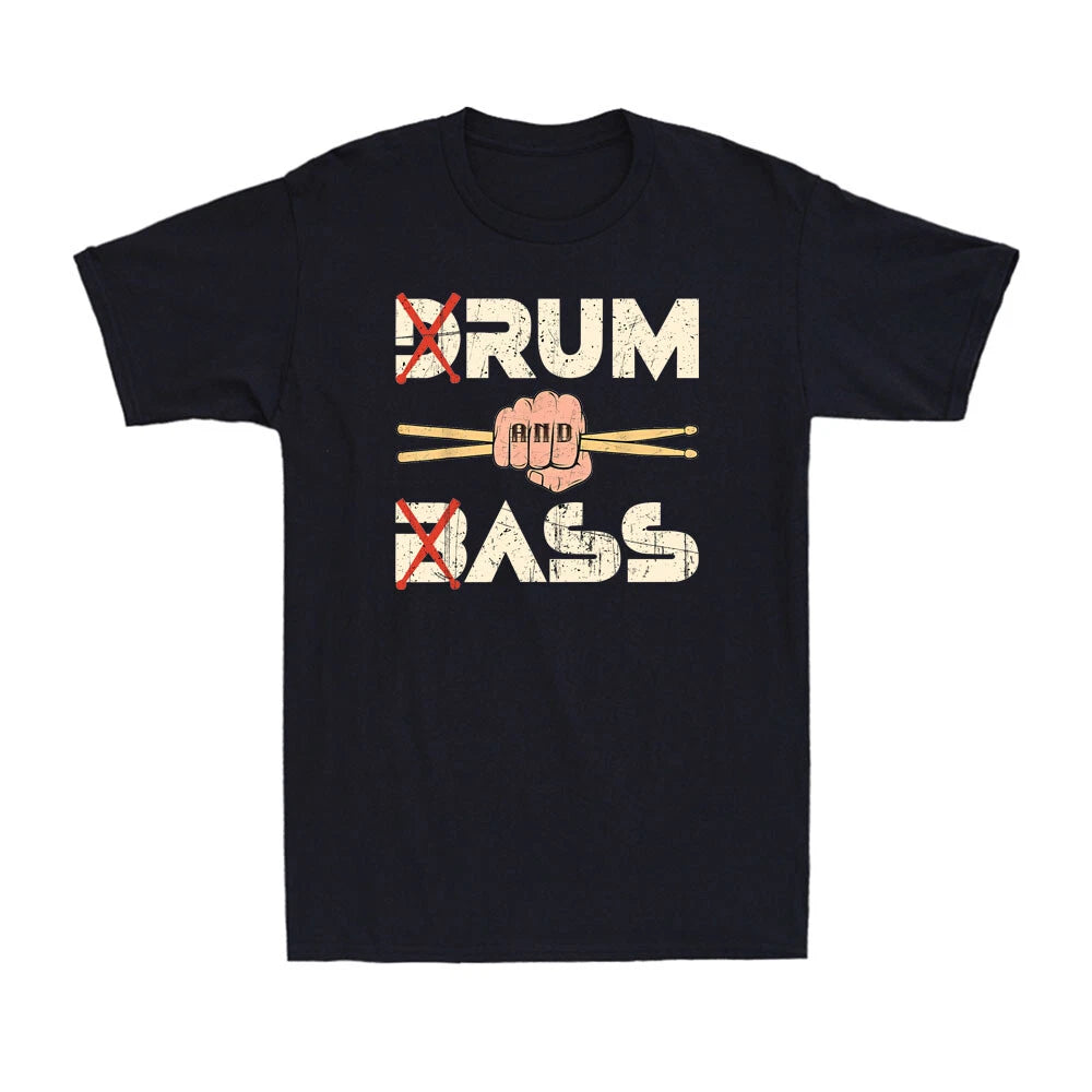 Funny Drum & Bass / Rum & B-Ass Lovers Drummer Sarcastic Vintage Men's T-Shirt