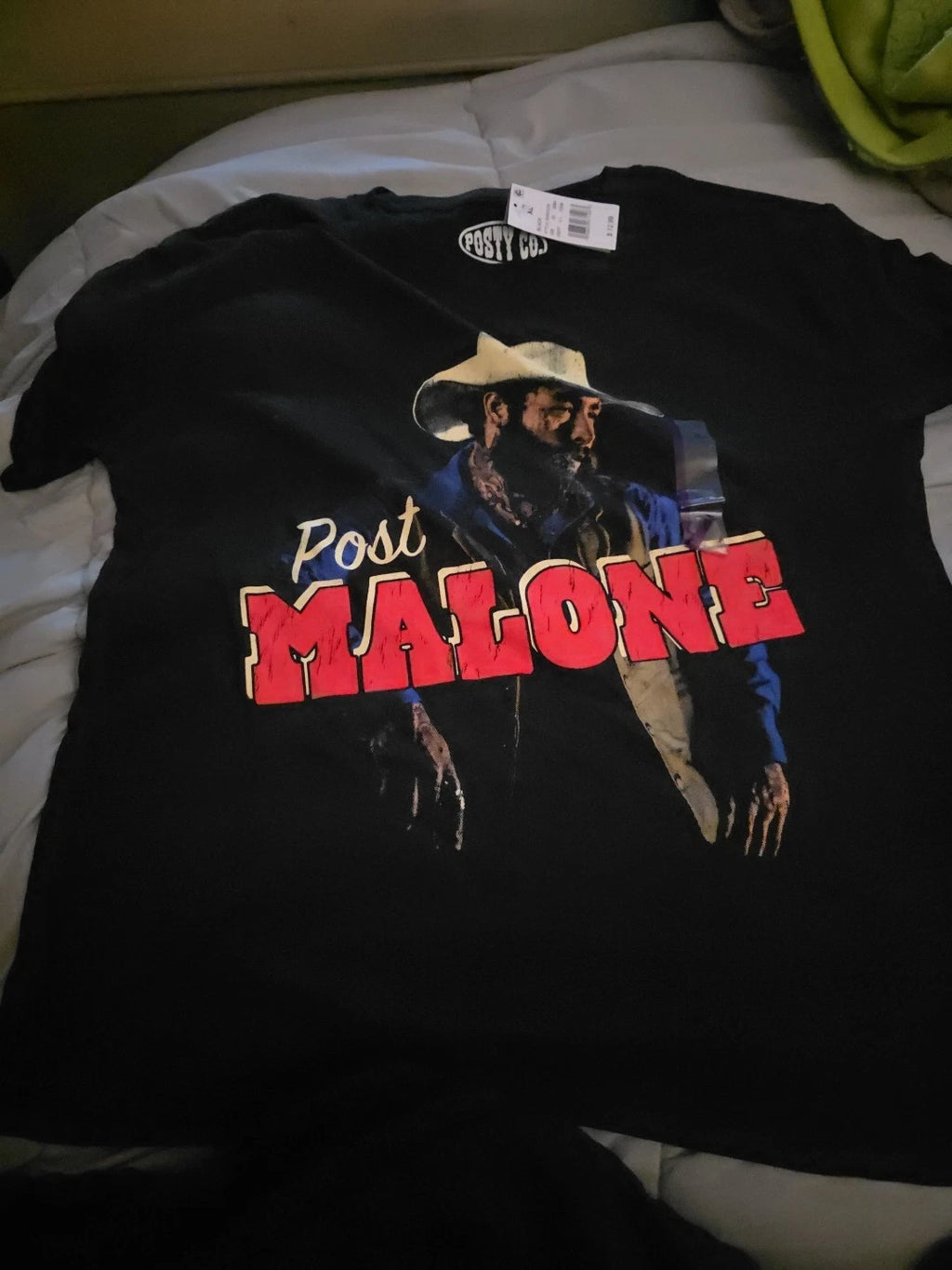 Post Malone Cowboy Tour T-Shirt Mens XL Posty Co Black Cowboy Graphic Tee New