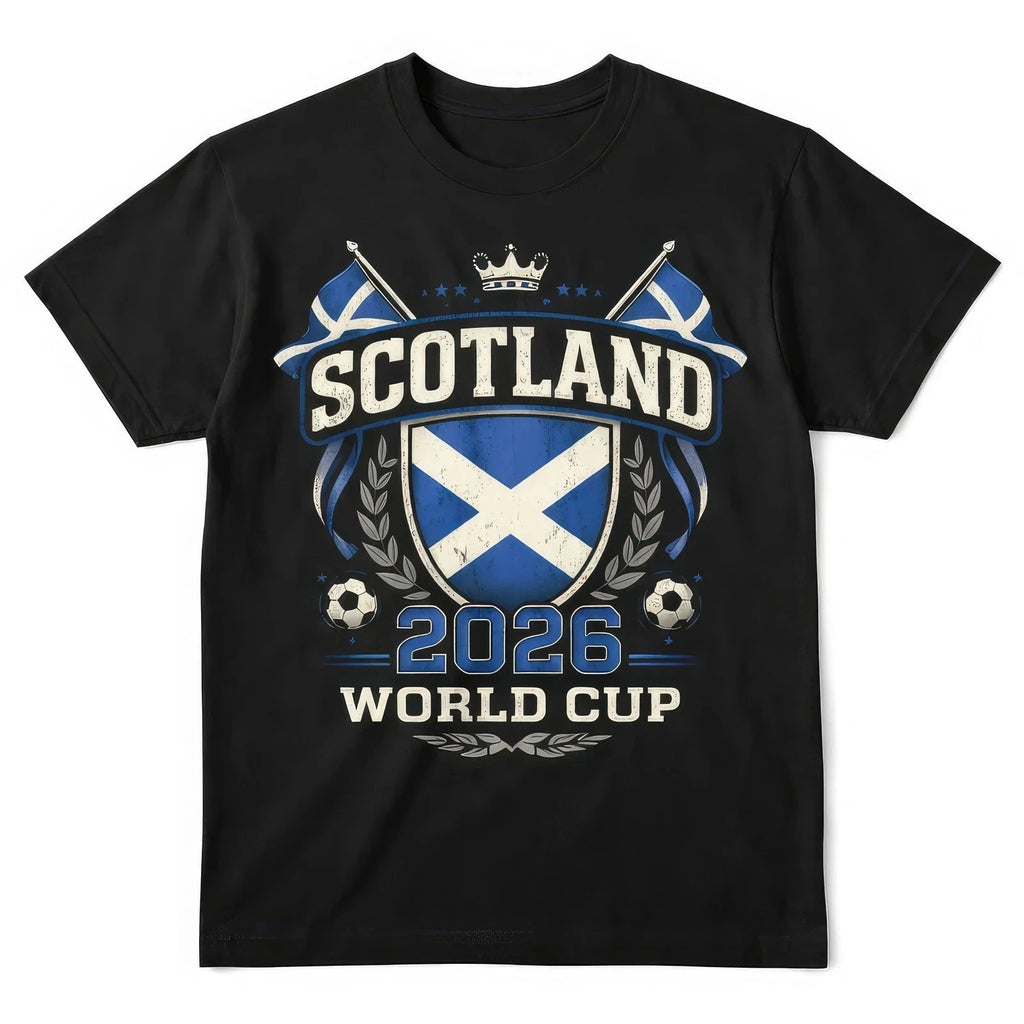 Scotland World Cup 2026 Football Fan T Shirt Scottish Soccer Graphic Tee