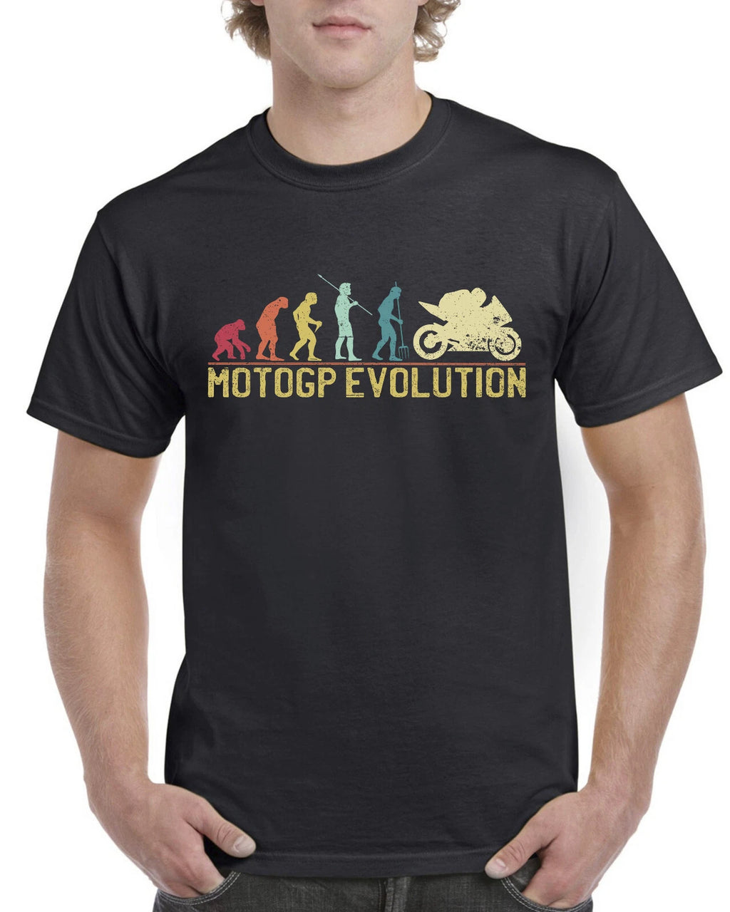 Top Gift T-Shirt for Dad: Evolution of Moto Gp Sports Cotton Comfort