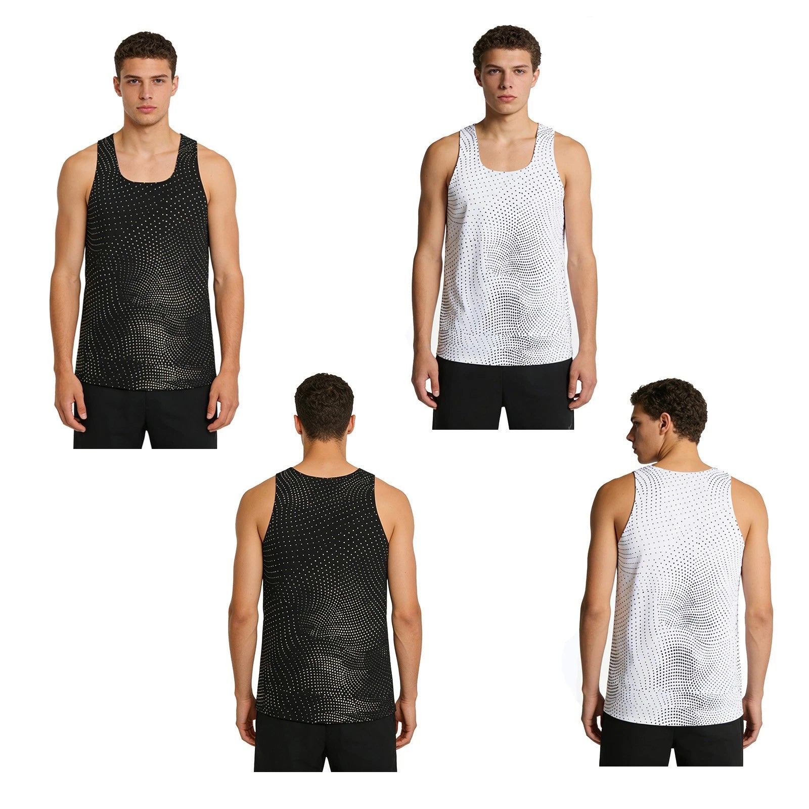 Men Vest Menswear Outfits Trendy Night Gym Out Workout Men’S Urban Style Tops