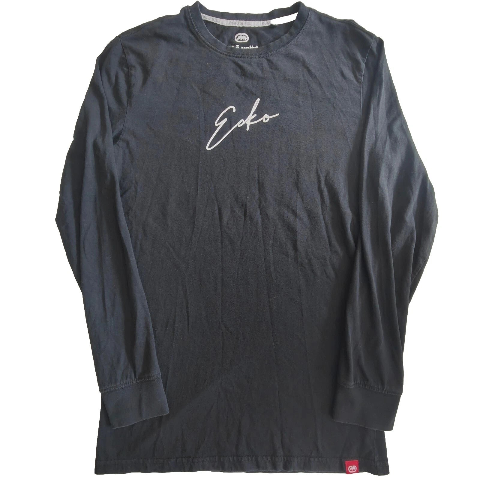 Ecko Unltd Shirt Men’s Small Black Long Sleeve Casual Y2K Spellout Logo Street