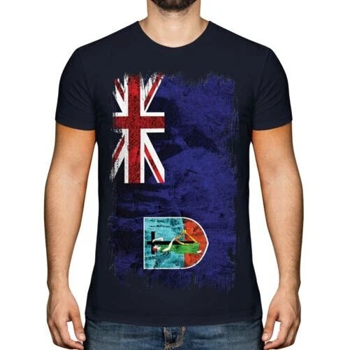 Montserrat Grunge Flag Men T-Shirt Montserratian Shirt Clothes Gift