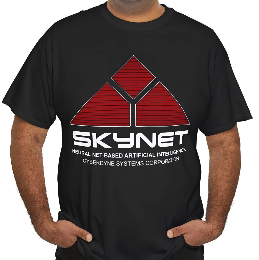 SKYNET Logo T-shirt Sci-Fi AI Computer The Terminator 80s