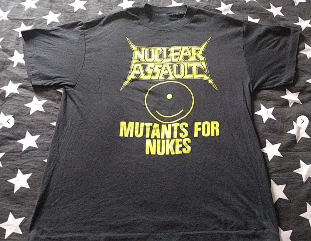Nuclear assault mutants for nukes official t-shirt rare vintage thrash metal sla