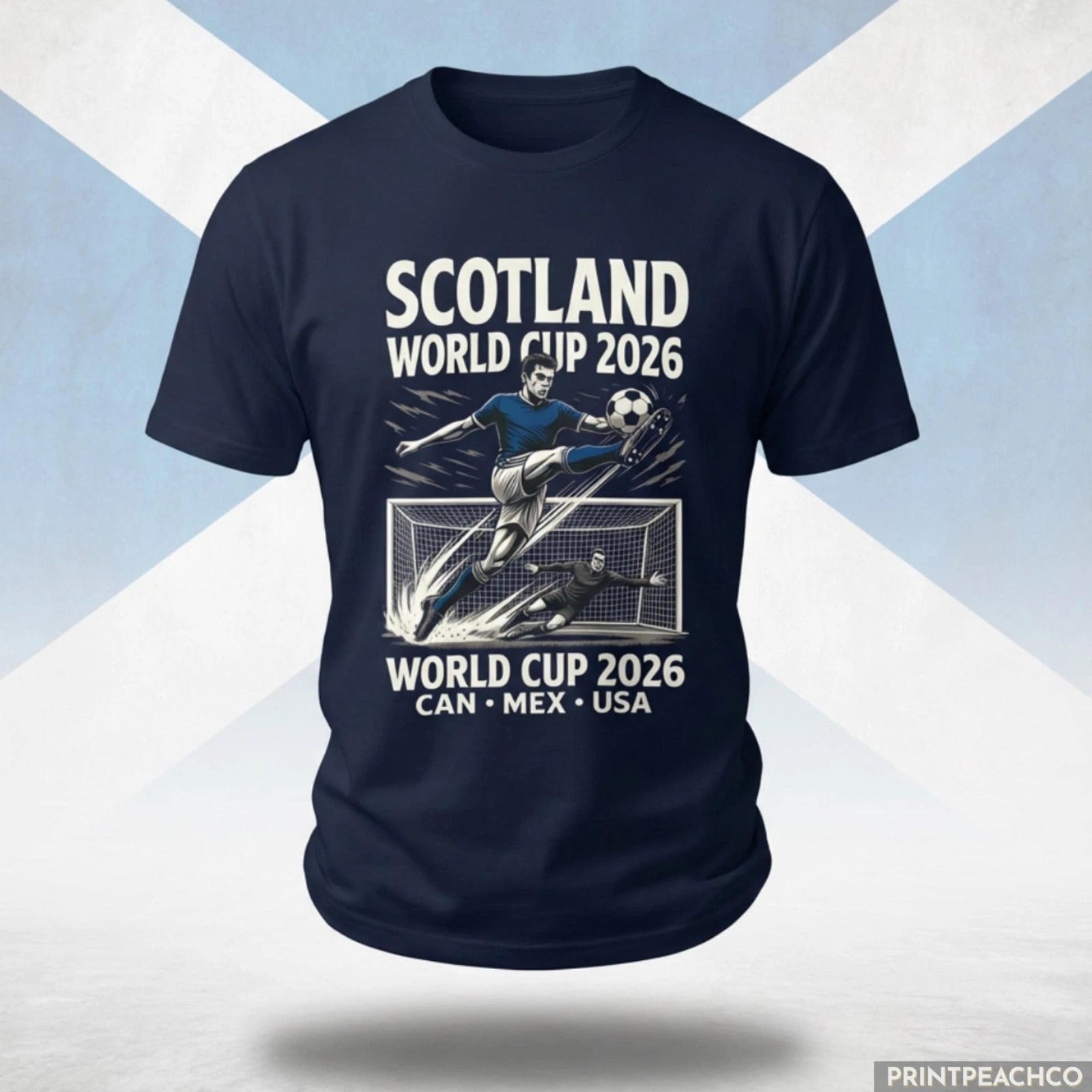 Scotland 2026 World Cup Overhead Kick Shirt Vintage Football Fan Tee Soccer Top