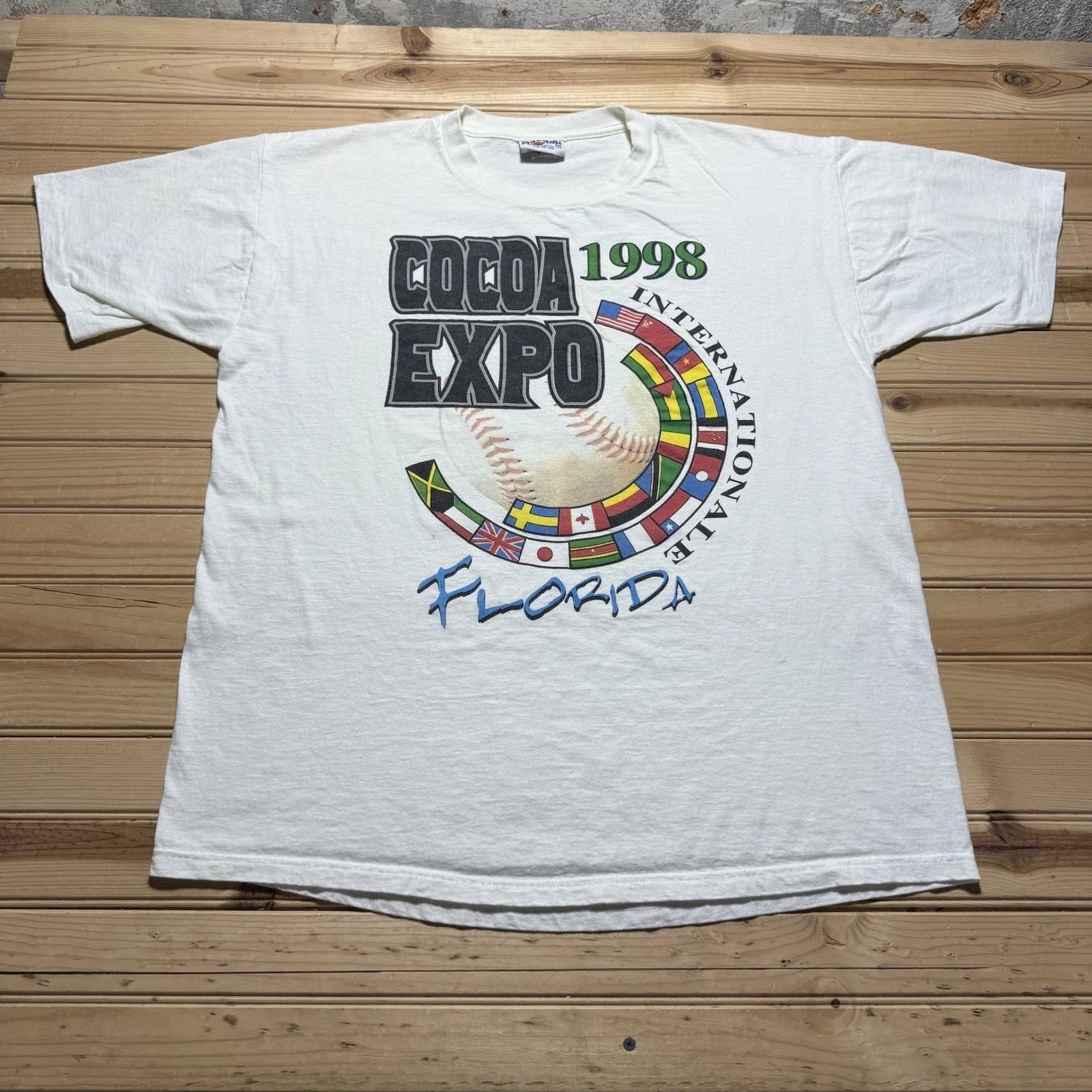 Vintage 90s 1998 Cocoa Expos International Soccer Club Florida Shirt Size XL