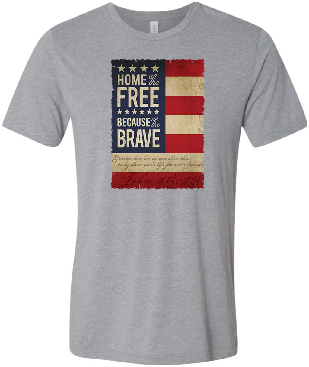 Buy Cool Shirts USA T-shirt Home of the Brave Tri Blend Tee