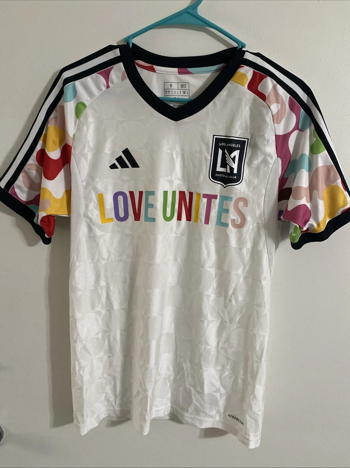 LAFC MLS Adidas X Rich Mnisi LOVE UNITES Soccer Jersey Sz Small