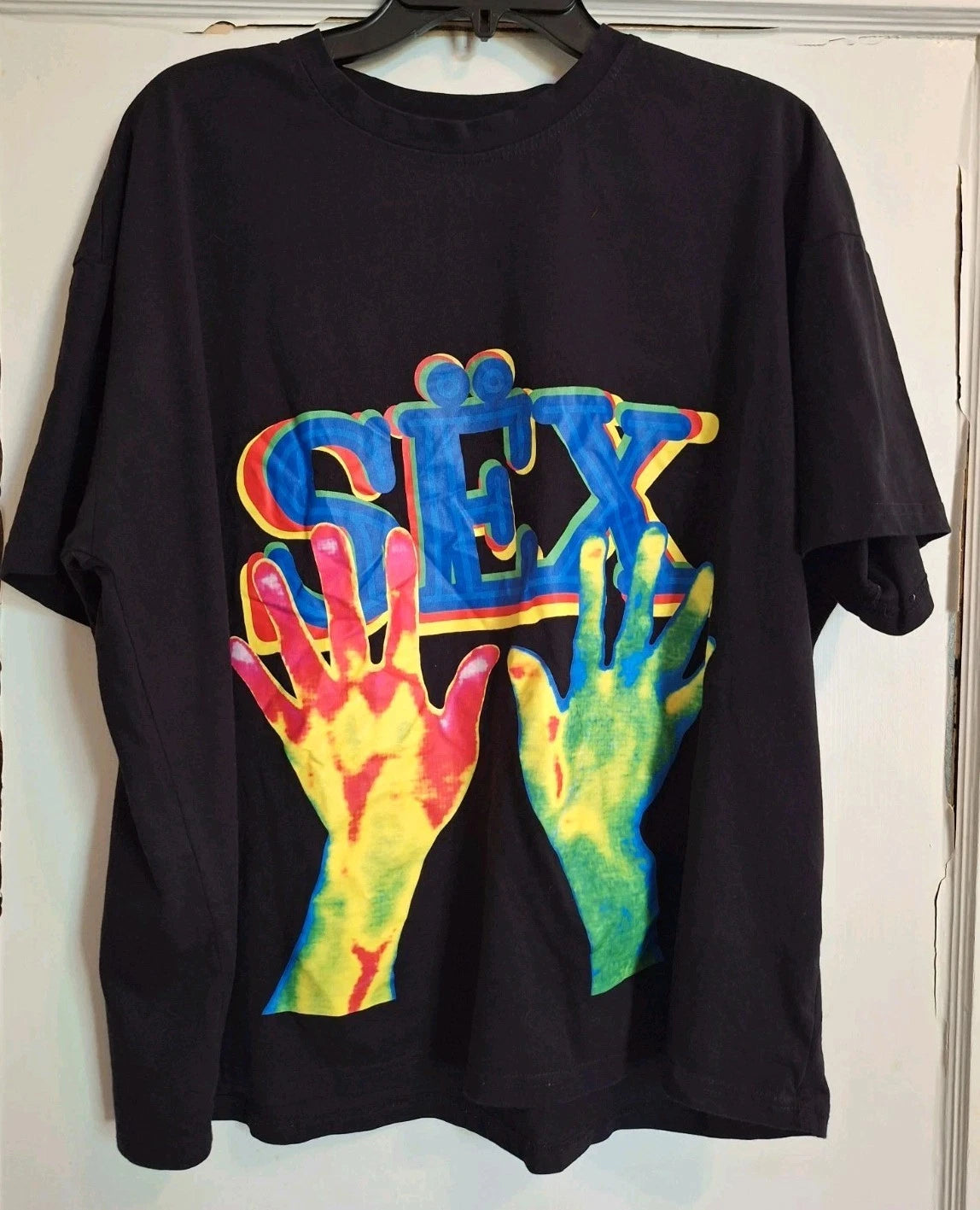 Vintage $exDrip Black Unisex T-shirt Multicolored Graphic Sz 2XL Streetwear