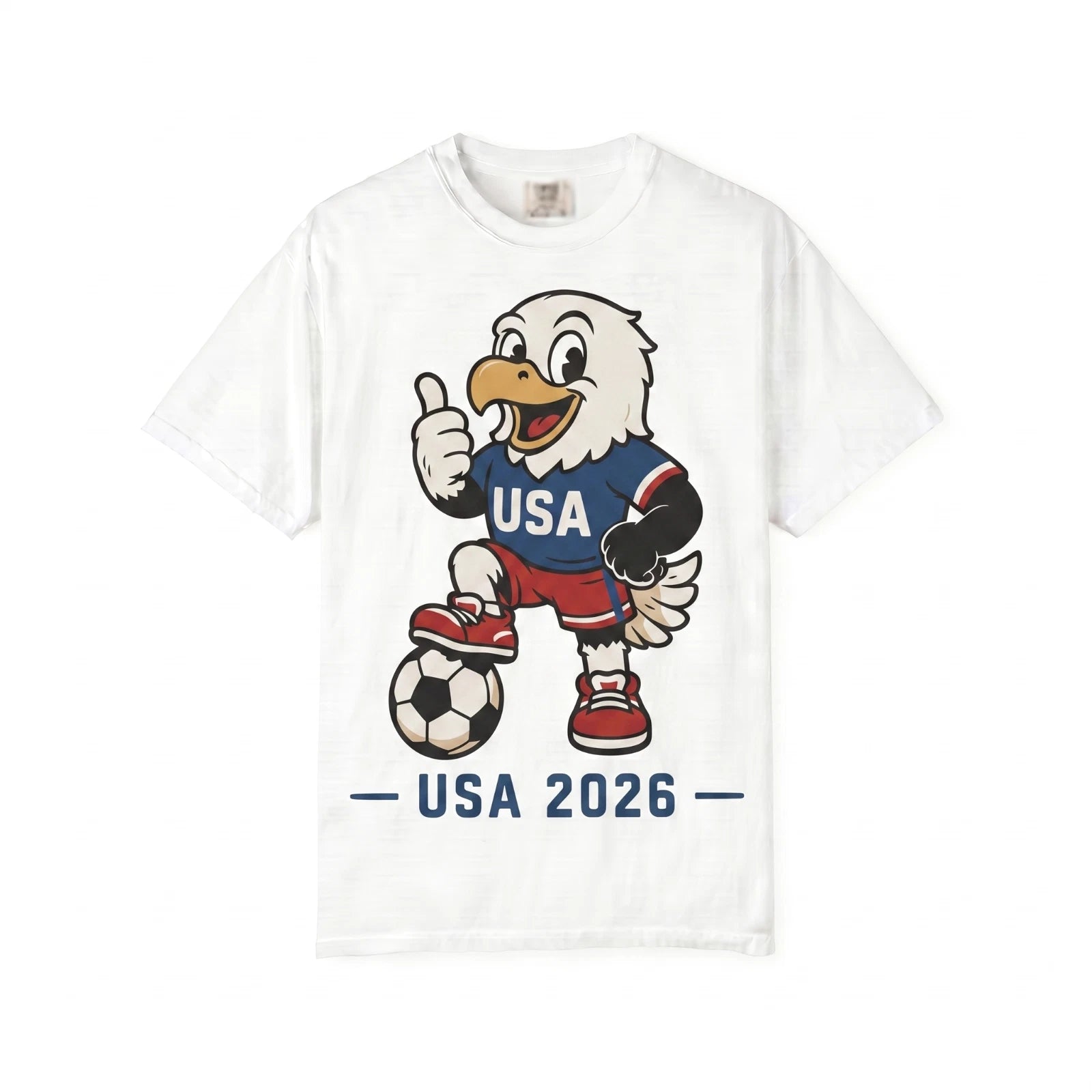 USA 2026 Soccer Unisex T Shirt Cute Eagle Mascot Graphic Tee Retro Football Fan