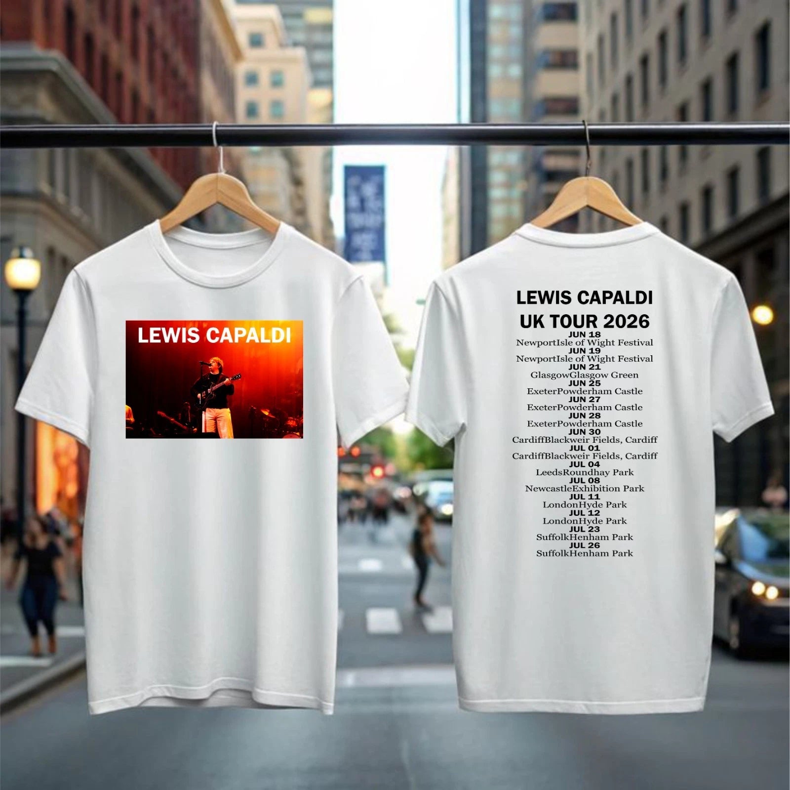 Lewis Capaldi 2026 World Tour T-Shirt Unisex Concert Fan Merch Top Band Gifts