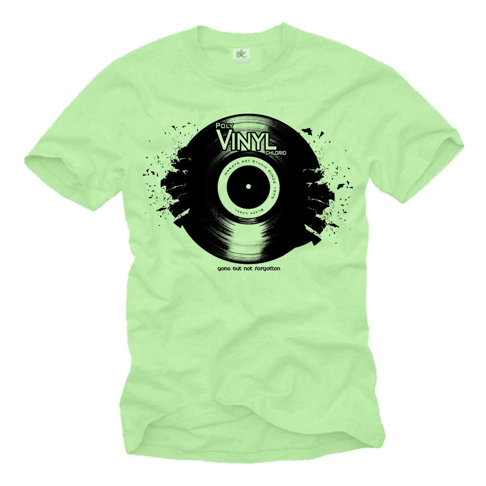 Vintage Electro House Music Men's T-Shirt with Vinyl - Men's Turntable DJ Shirt