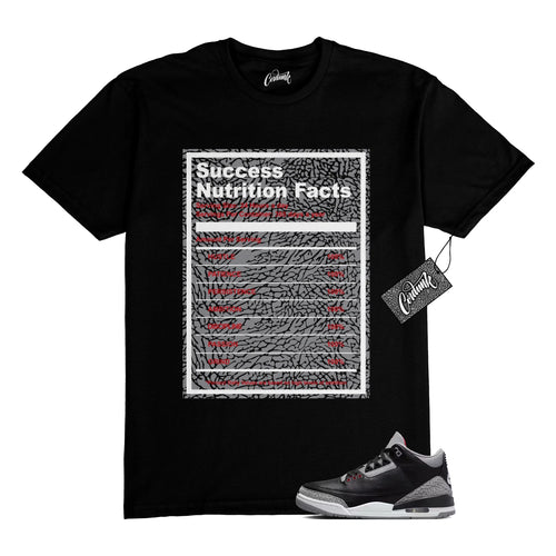 3 Cement Fire Red Cement Grey Elephant Print White Black T Shirt to Match SUCC