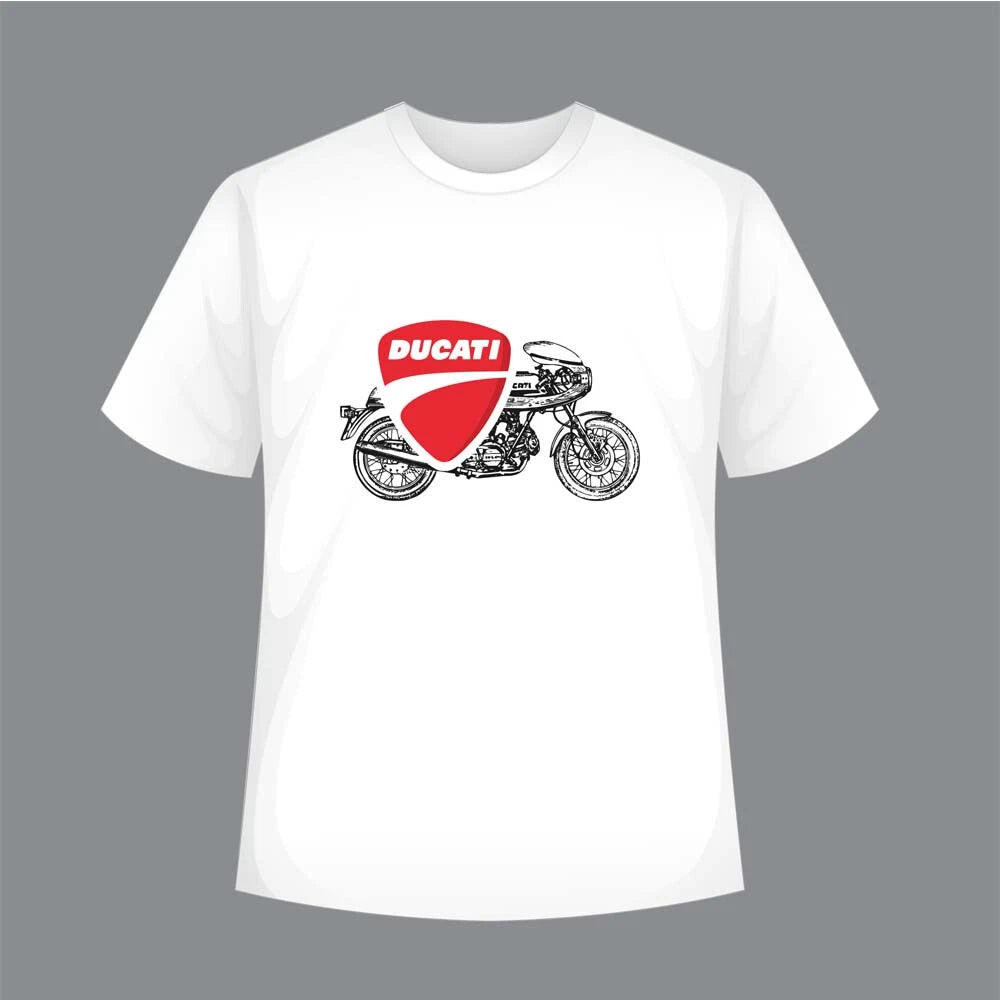 Ducati Motorcycles Classic Logo American T-Shirt Funny Size S to 5XL
