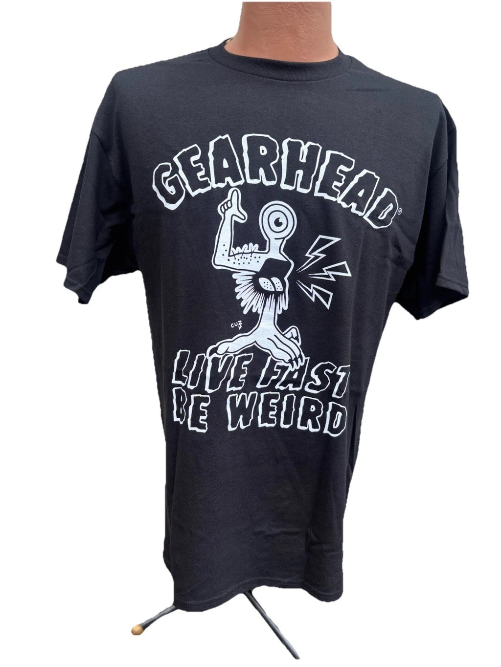 Gearhead Brand Live Fast Be Weird Mens T Shirt Hot Rods Kustom Punk Rock Greaser
