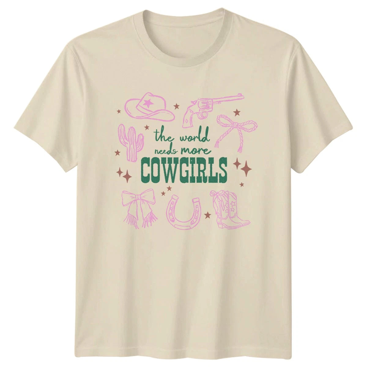 The World Needs More Cowgirls Womens T-Shirt Southern Aesthetic Gift For Her