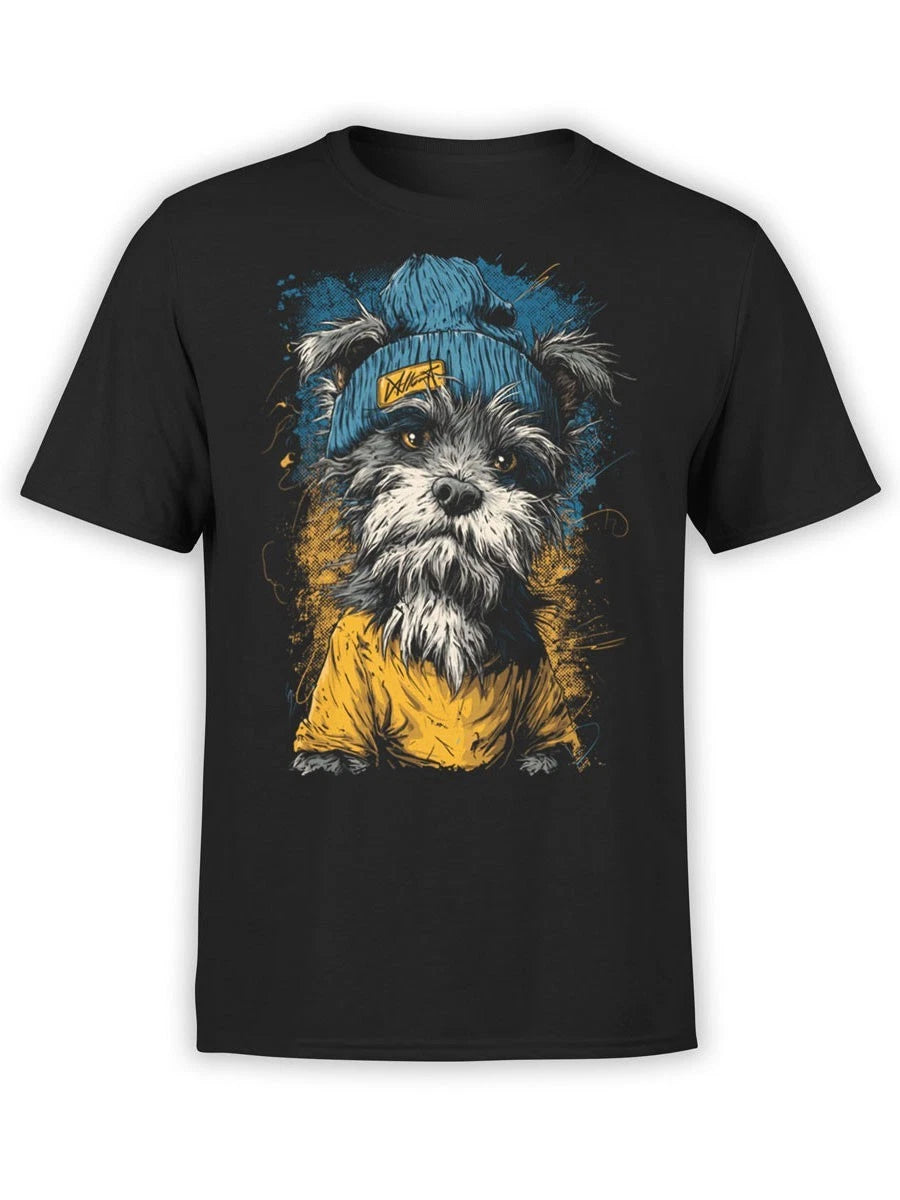 FANTUCCI Beanie Pup T-Shirt | Cool Dog Street Art Graphic Tee | Unisex