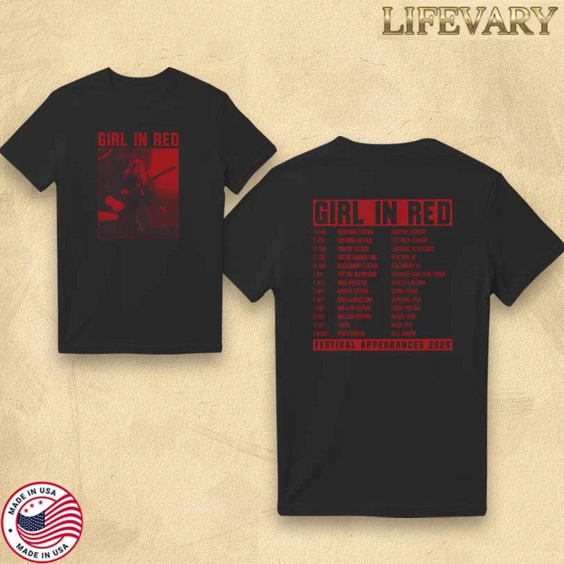 Girl In Red Live Summer Photo Dates T-Shirt Unisex, Official 2025 Tour Merch