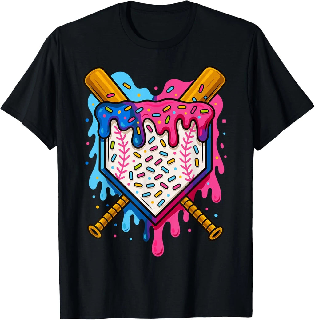 Baseball Boys Ice Cream Drip Baseball T-Shirt