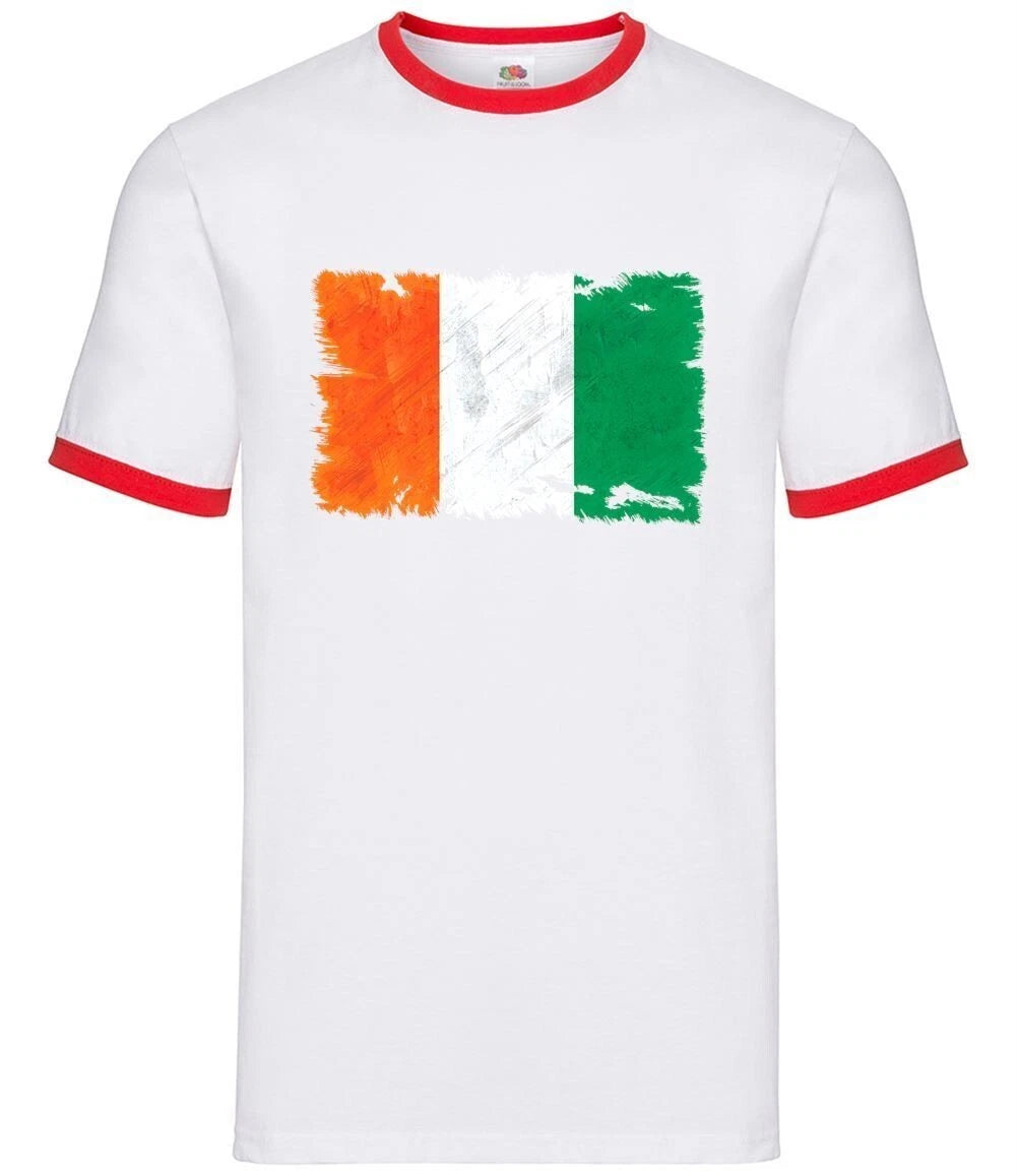 Ivory Coast Grunge Stil Flagge - Herren Ringer - Flaggen Yamoussoukro Love City