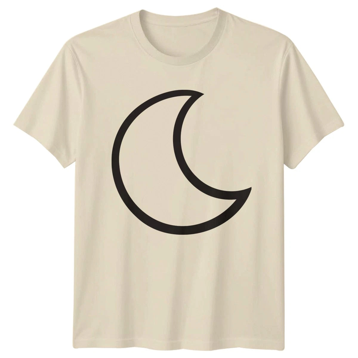 Minimalist Crescent Moon Night Sky T-Shirt Lunar Celestial Birthday Gift
