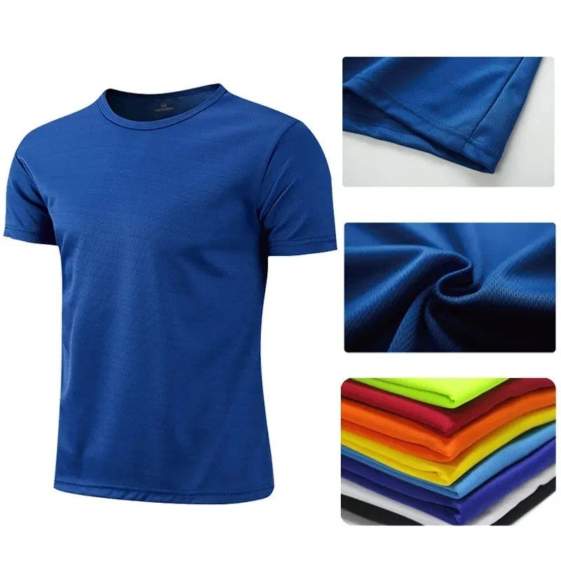 Men's T-Shirt Trainer Fitness Sports Top Quick-Drying Breathable Regular Size UK