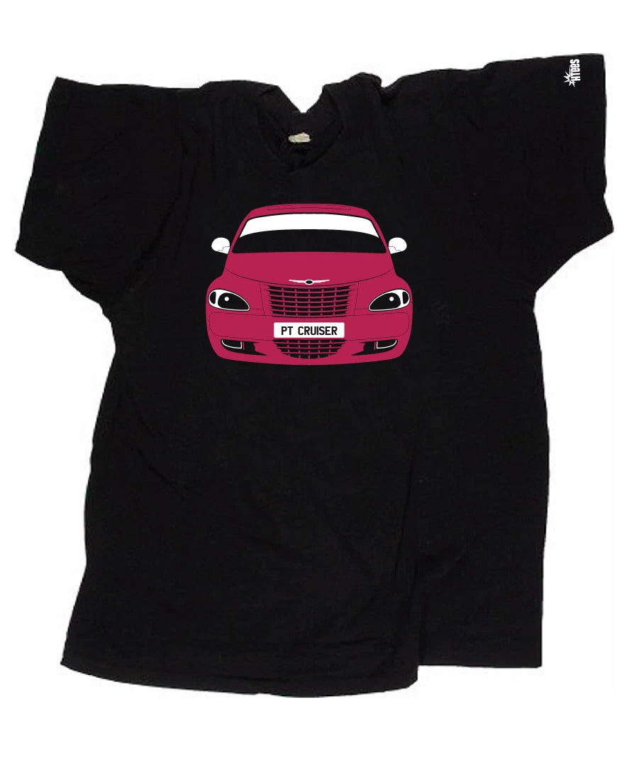 CUSTOM HTees T-shirt - CHRYSLER PT CRUISER, Pick car colour & plate, S-XXXL