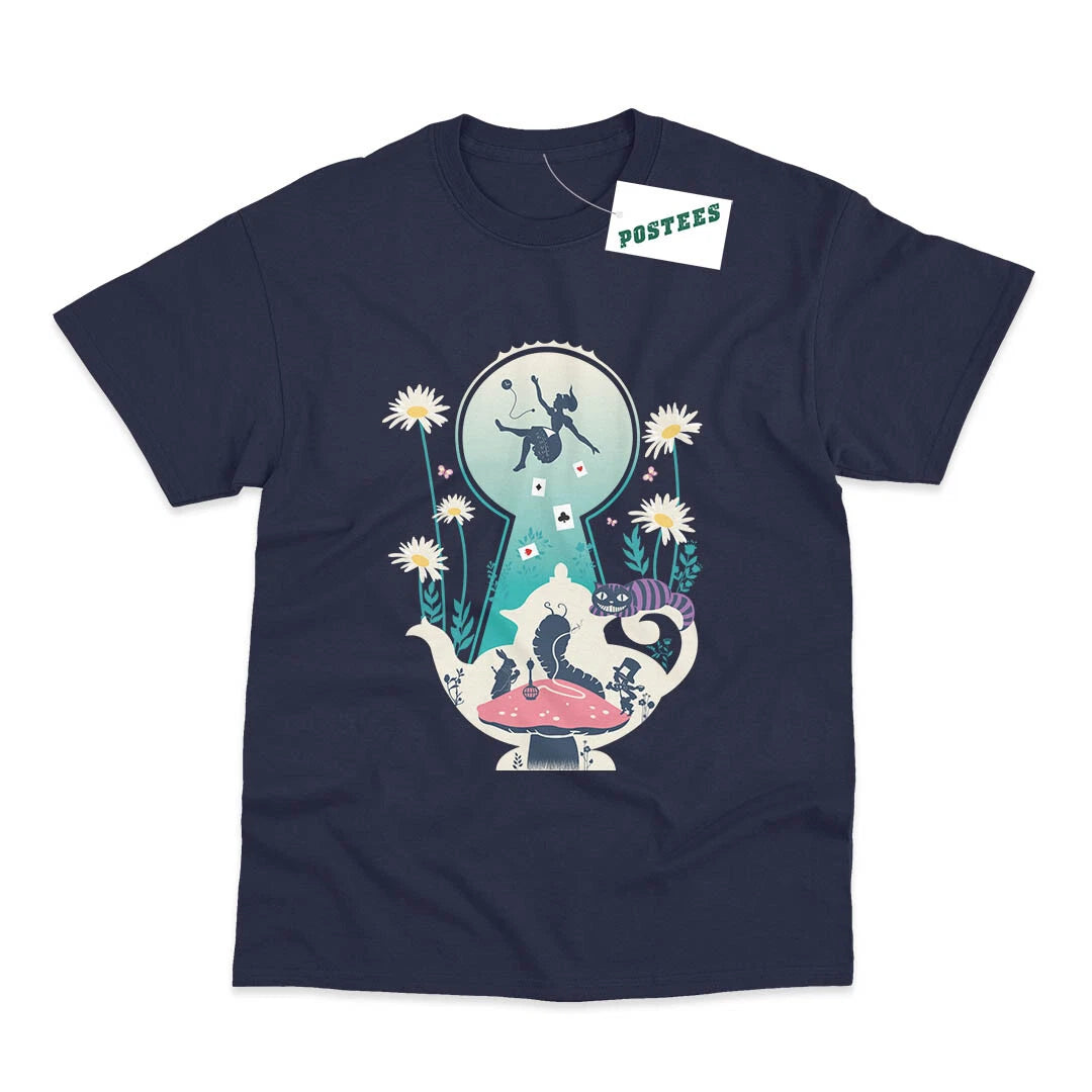 Tea Party Inspired by Alice In Wonderland Adult Direct To Garment Printed Tshirt