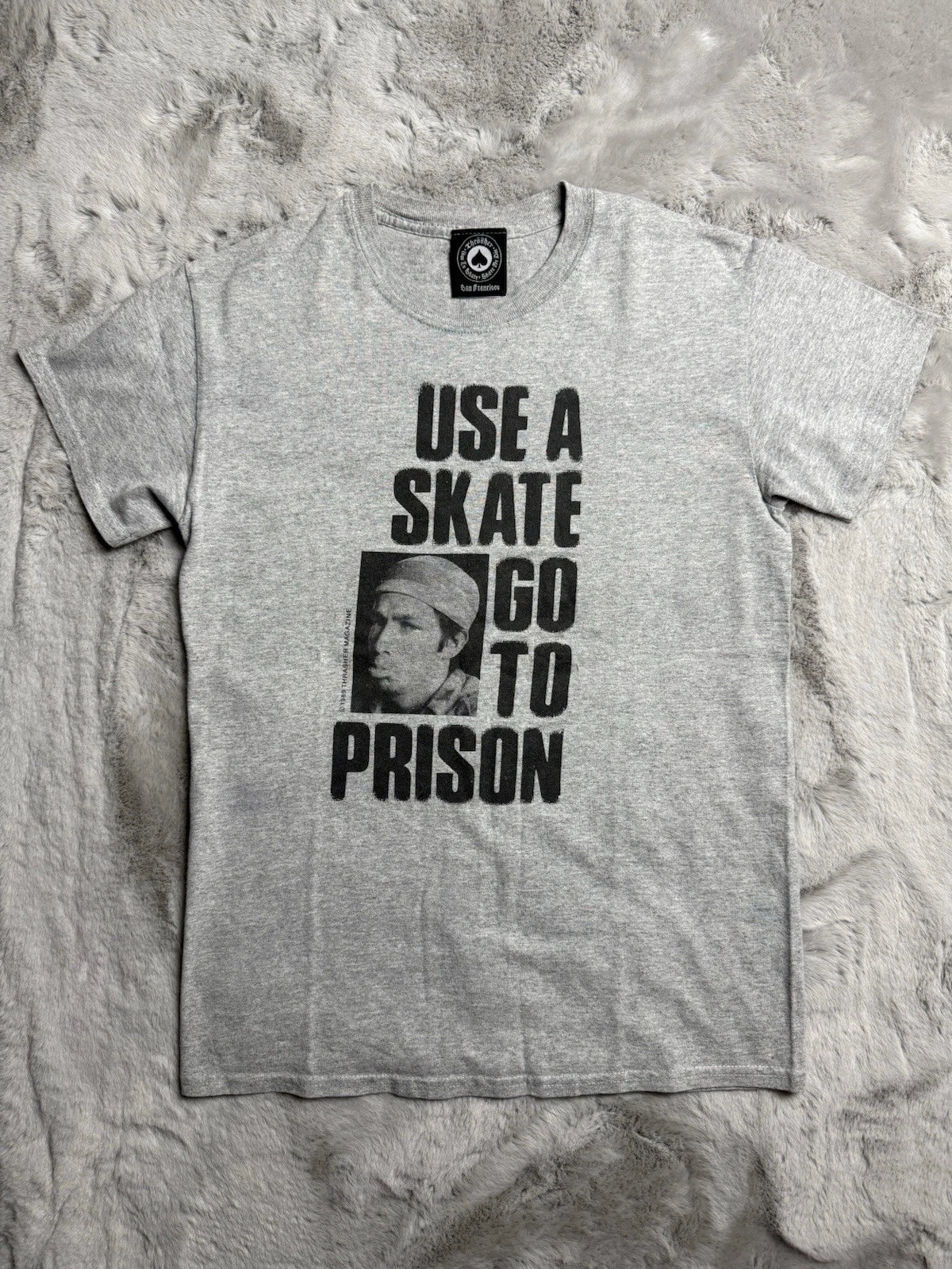 Thrasher "Use A Skate Go To Prison" Graphic Tee | Size S | Grey