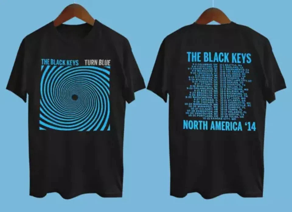 The Black Keys Band Tour Concert Short Sleeve Black Shirt